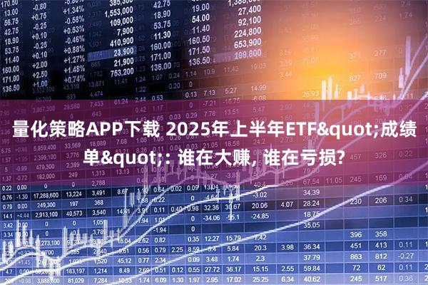 量化策略APP下载 2025年上半年ETF"成绩单": 谁在大赚, 谁在亏损?